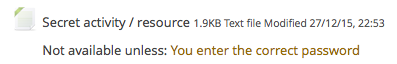 Restriction by password