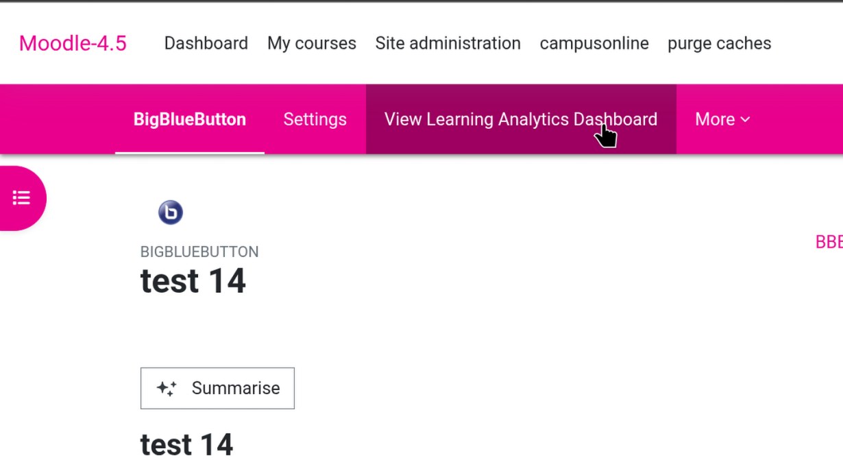 BigBlueButton Learning Analytics Dashboard extension