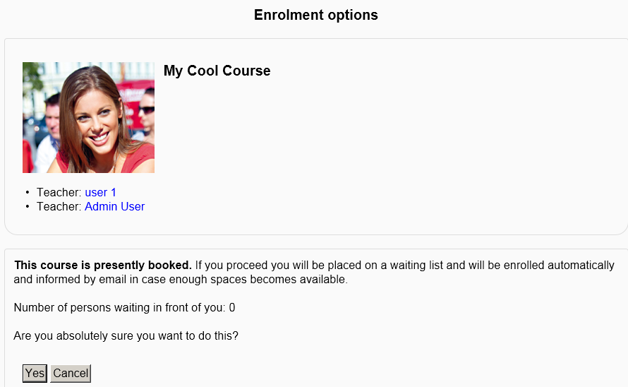 Waitlist enrolment