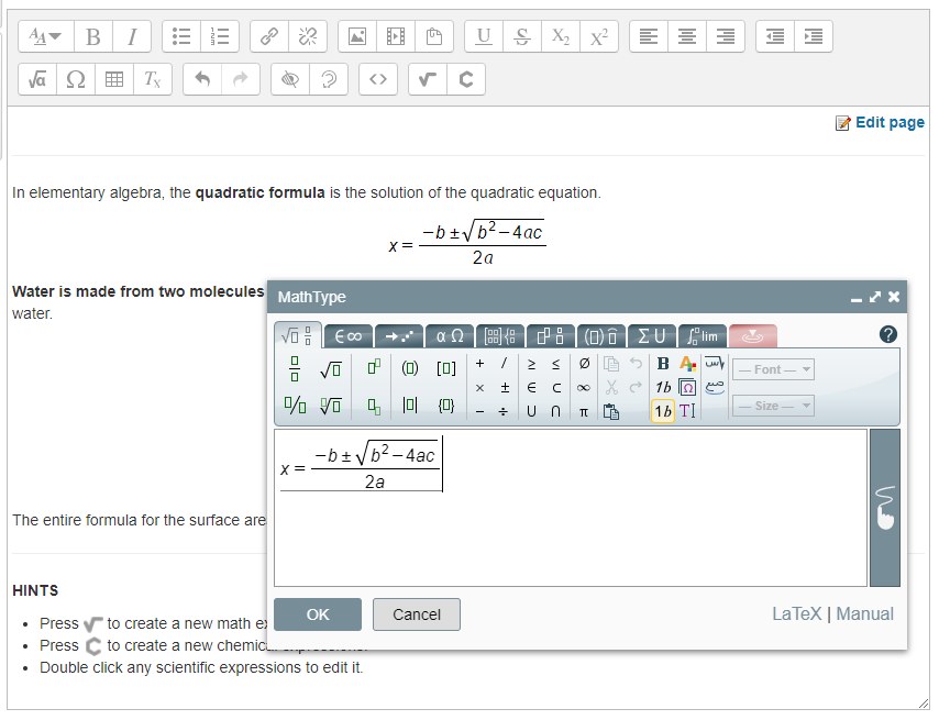 MathType filter by WIRIS