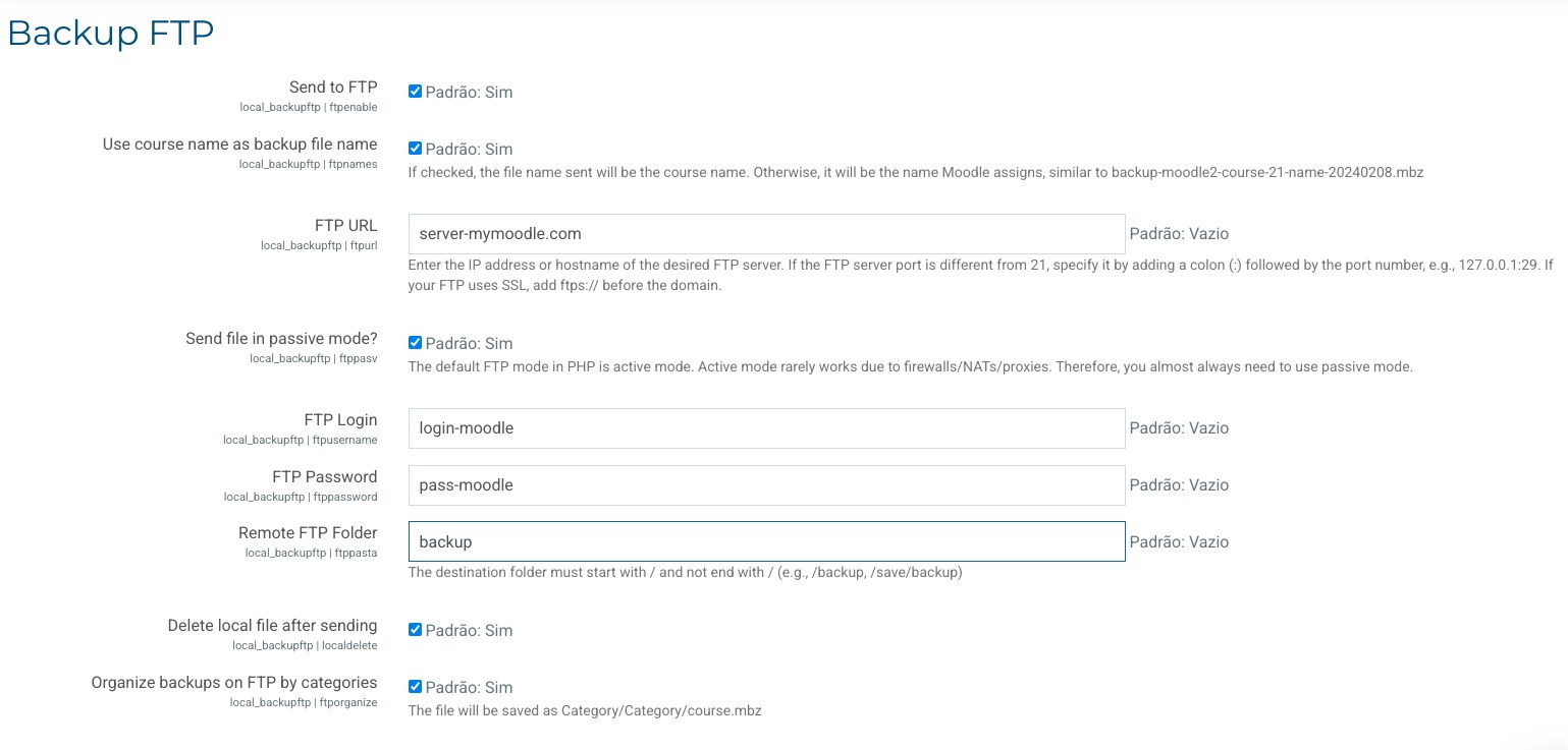 Moodle Course Backup
