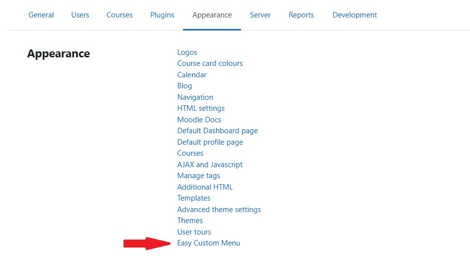 Easy Custom Menu
