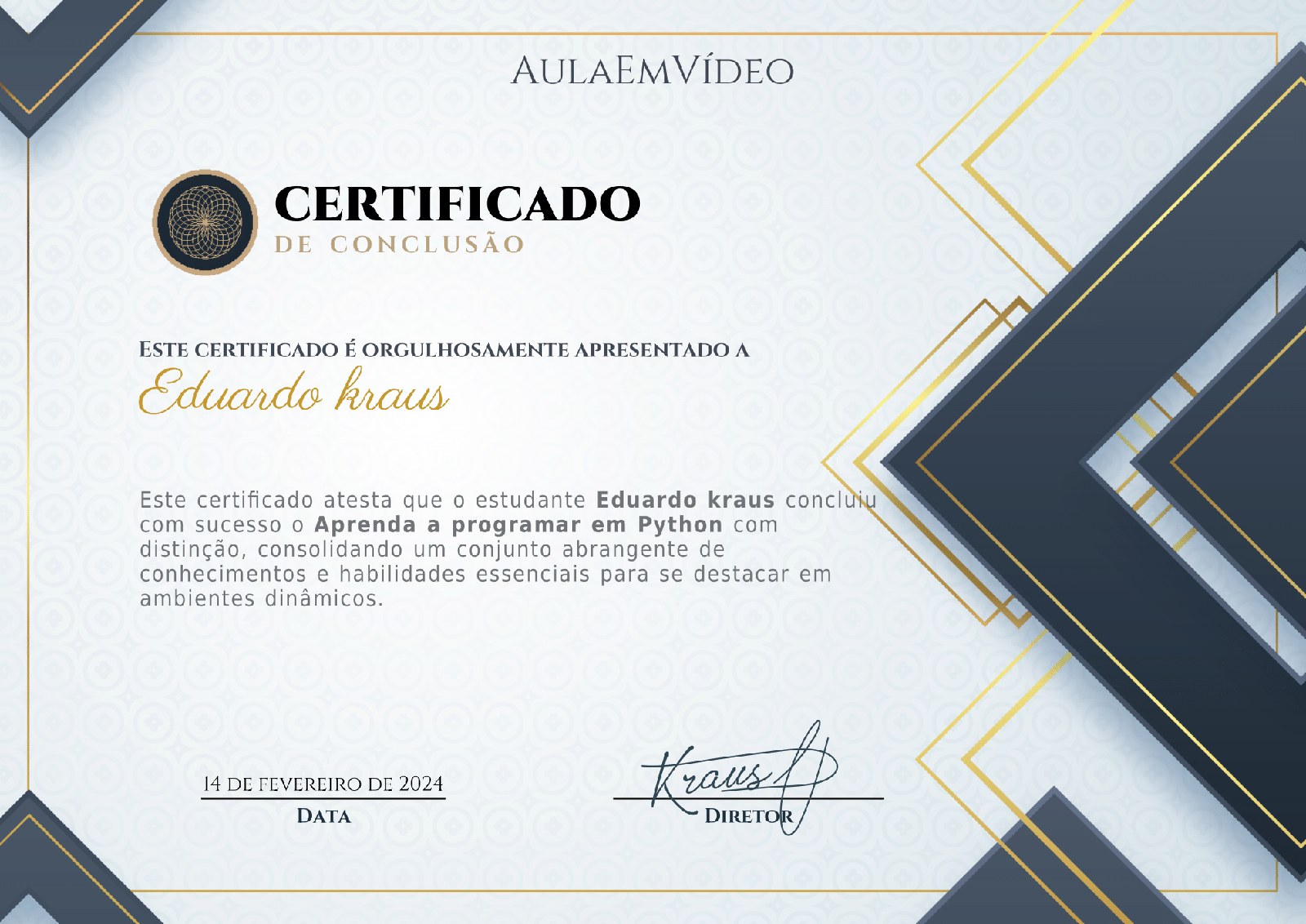 Beautiful certificate