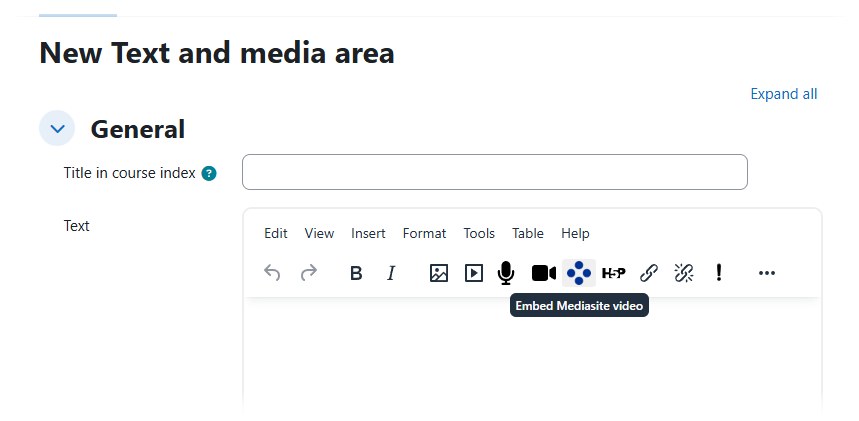 Embed Mediasite video (unofficial Mediasite plugin)